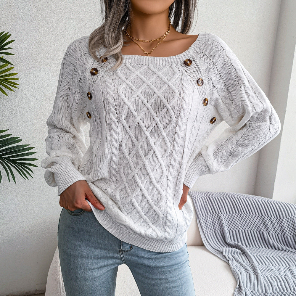 Monika™ - Pullover mit quadratischem Halsausschnitt zum Stricken