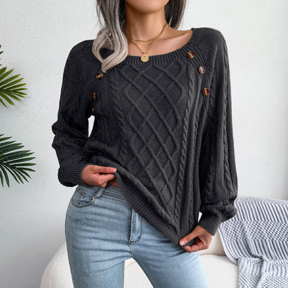 Monika™ - Pullover mit quadratischem Halsausschnitt zum Stricken