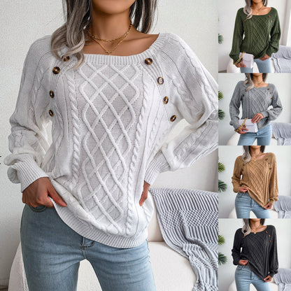 Monika™ - Pullover mit quadratischem Halsausschnitt zum Stricken