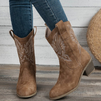 VintageCowgirl™ Westernstiefeletten