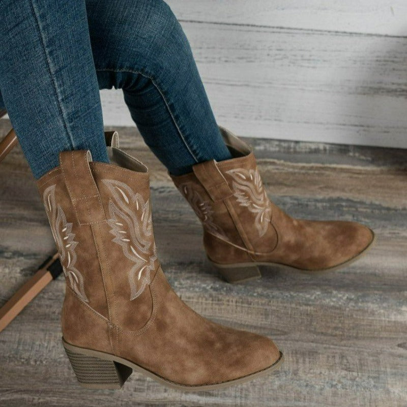 VintageCowgirl™ Westernstiefeletten