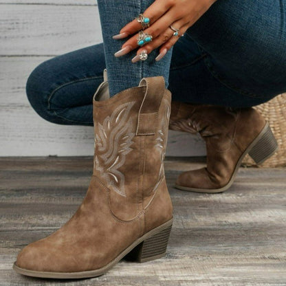 VintageCowgirl™ Westernstiefeletten