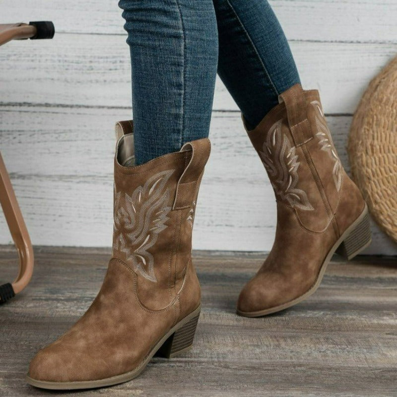 VintageCowgirl™ Westernstiefeletten