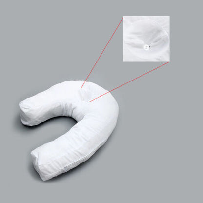 SchnarchfreiTraum™ - U-förmiges Kissen mit Ohrloch und Magischer Nackenstütze