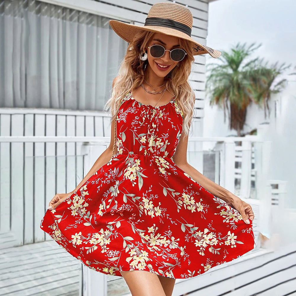 Donna™ -Sommer ärmelloses lässiges kurzes Kleid