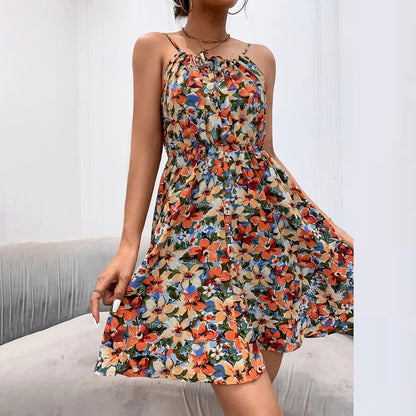 Donna™ -Sommer ärmelloses lässiges kurzes Kleid